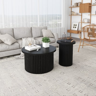 Coffee Table Set of 2 ,Round Coffee Table,Modern Side Tables Accent End Table for Living Room ,Apartment