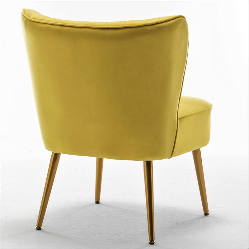 Sauter 23.2" Wide Mid-Century Modern Microfiber Accent Chair with Metal Leg