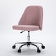 preview thumbnail 30 of 39, Home Office Desk Chair Task Chairs Swivel Ribbed Task Vanity Chair PinkFabric