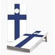 preview thumbnail 1 of 5, Finland Flag Cornhole Game (Choose Wraps or Boards) 2x4 Boards (24" x 48") - Include ALL Accessories