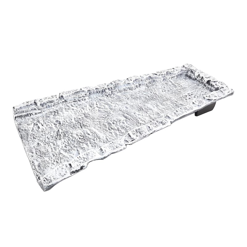 Slate Stone Rock Cast Aluminum Downspout Gutter 24 in. Splash Block