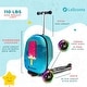 preview thumbnail 2 of 8, Lascoota Scooter Suitcase, Foldable Scooter Luggage For Kids Ages 2-5 - Ice Cream Graphic