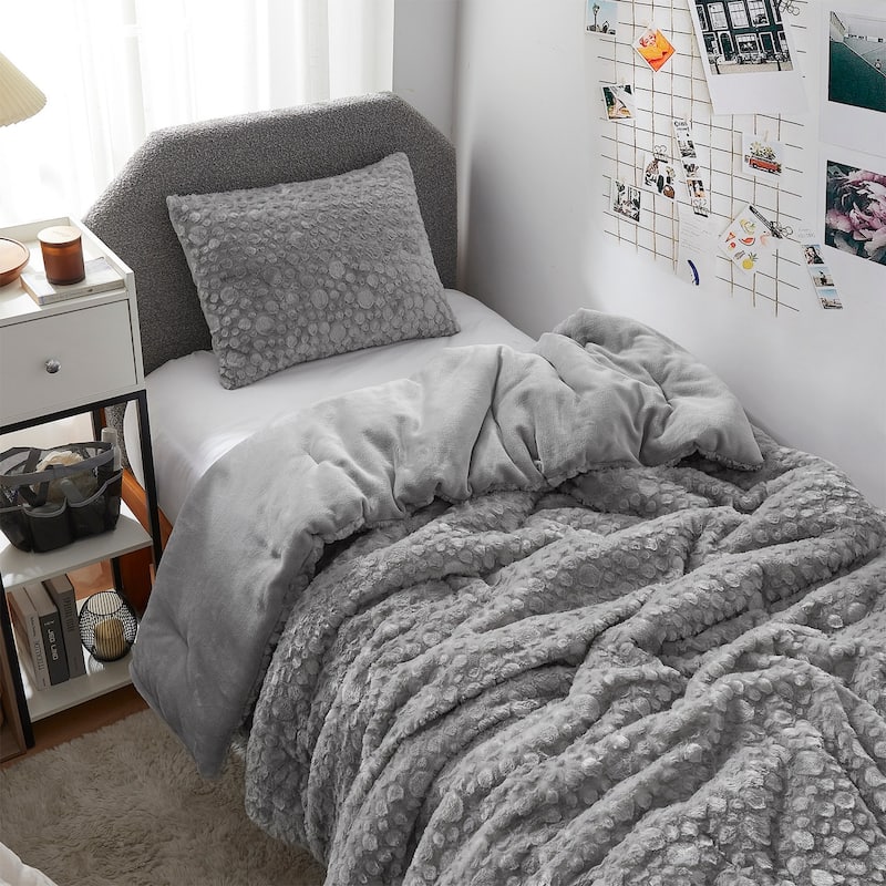 Tons of Texture - Coma Inducer® Oversized Comforter Set - Space Gray - Twin XL