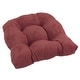 preview thumbnail 21 of 62, 19-inch U-Shaped Microsuede Chair Cushion (Set of 1, 2, or 4) Single - Red Wine