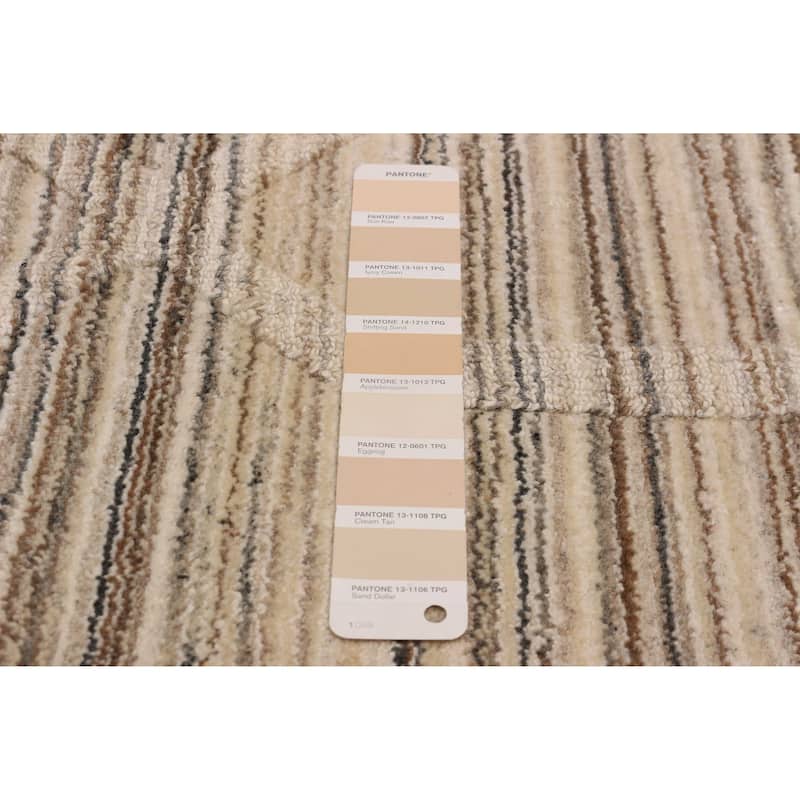 ECARPETGALLERY Hand Loomed Kashkuli Gabbeh Ivory Wool Rug - 5'7 x 7'9