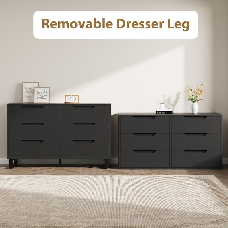 6 Dresser for Bedroom, 47.2" Wide Dresser