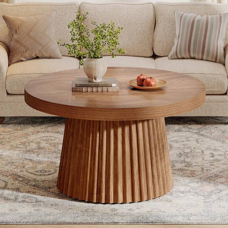 Round Coffee Table, 31.5" Modern Circle Center Table