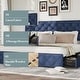 preview thumbnail 21 of 31, Bed Frame with 4 Storage Drawers, Linen Upholstered Platform Bed Frame with Adjustable Headboard