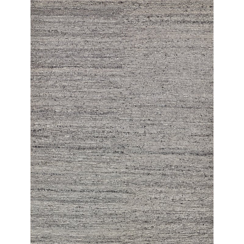 EXQUISITE RUGS Borelli Hand-loomed New Zealand Wool Light Grey Area Rug.