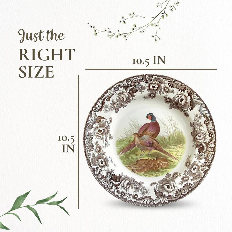 Spode Woodland Dinner Plate Birds Motif - 10.5