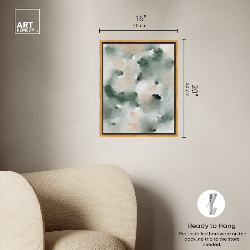 Art Remedy Smoky And Blush Shadows Framed Watercolor Boho Abstracts