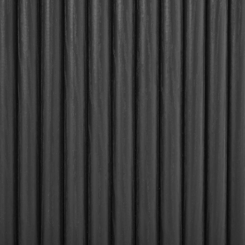 Mid-Century Coffee Table Set with Sliding Tambour Door - Round Fluted End Table with Storage