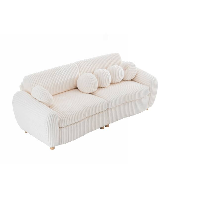 84in Corduroy Sectional Love Seat Couch