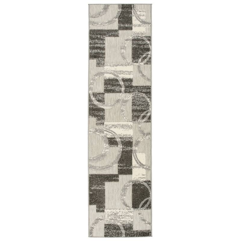 World Rug Gallery Modern Boxes Abstract Indoor/Outdoor Area Rug