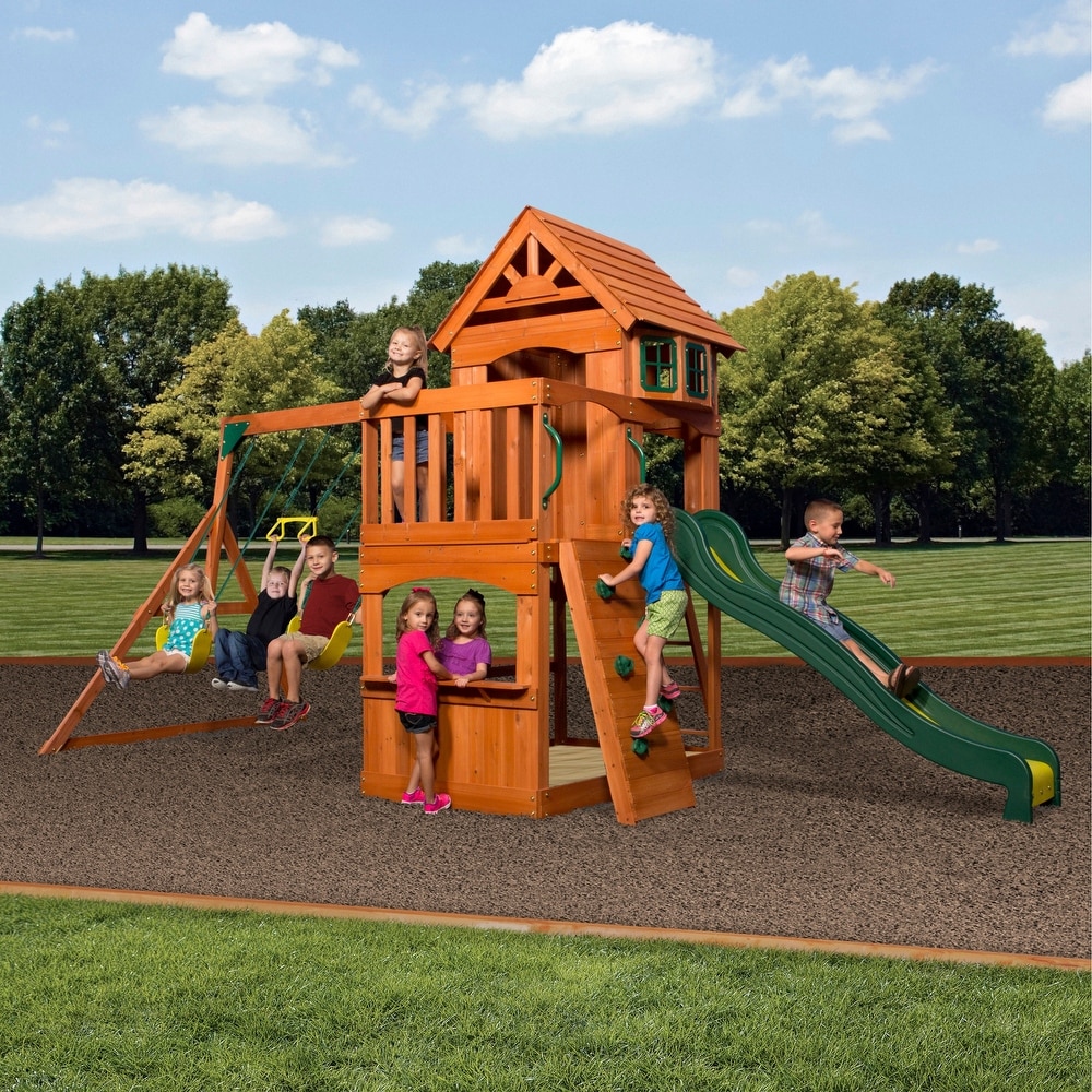 5 in 1 Fun Swing Set Kids Playground Slide Outdoor Backyardspace Saver Play T1 for sale online 