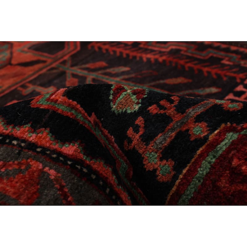 ECARPETGALLERY Hand-knotted Konya Anatolian Black, Red Wool Rug - 4'8 x 10'8