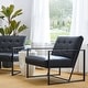 preview thumbnail 53 of 108, Glitzhome Set of Two 30.5"H Mid-Century PU Leather Tufted Accent Chairs