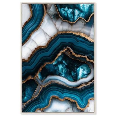Teal Tectonic III Canvas by Art Remedy