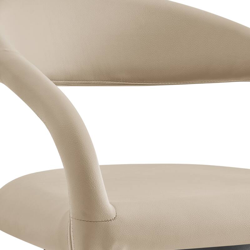 Ramona Modern Swivel Bar Stool, Upholstered Counter Height Chair with Iron Frame