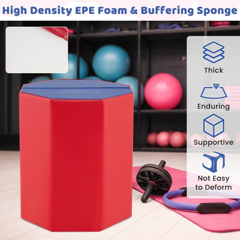 Costway 24.5" x 26" Octagon Gymnastics Mat Skill Shape Tumbling Mat - See Details