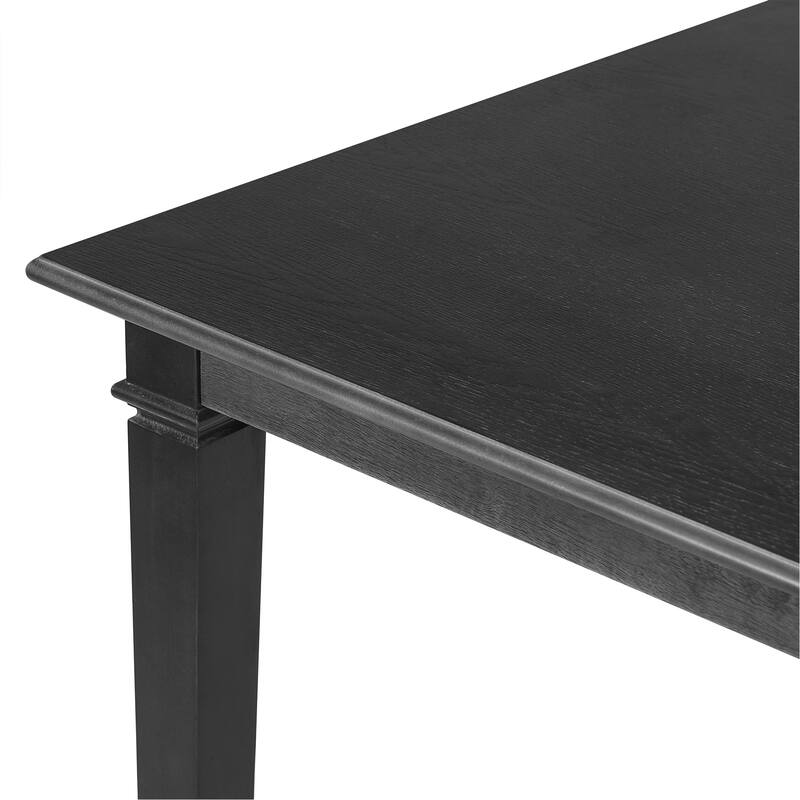 7-Piece Dining Table Set, Extendable Wood Dining Table with Removable Leaf, Kitchen Table Set with Upholstered Chair