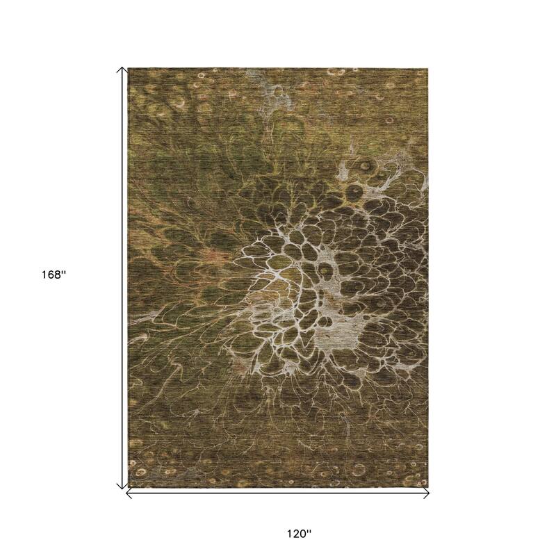 HomeRoots Abstract Transitional Rectangle Outdoor Rug