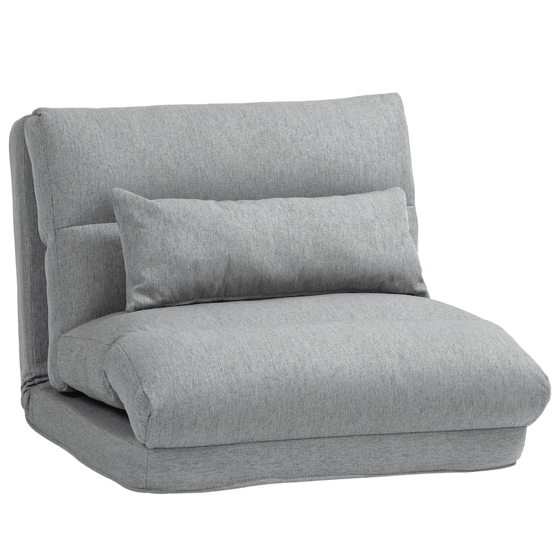 27.6" Folding Chaise Lounge Chair with Pillow