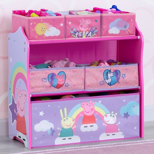 Peppa Pig 6 Bin Design and Store Toy Organizer by Delta Children