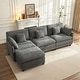 preview thumbnail 29 of 66, MCombo 111.8'' Modular Sectional Sofa Couch with Reversible Ottoman for Living Room, L Shaped Sofa, FSC Certified