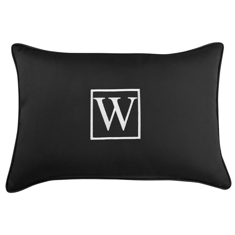 Sunbrella Canvas Monogram Indoor/Outdoor 13x20 Corded Pillow (Single)