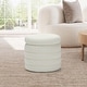 preview thumbnail 2 of 10, Bayville 16" Tall Sherpa Round Ottoman With Storage