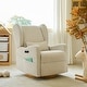 preview thumbnail 3 of 29, Remo Modern Nursery Swivel Glider Recliner with Built-in Nightlight and Storage Bags by HULALA HOME Tan