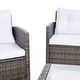 preview thumbnail 43 of 44, SAFAVIEH Outdoor Vellor 4-Piece Conversation Patio Set.
