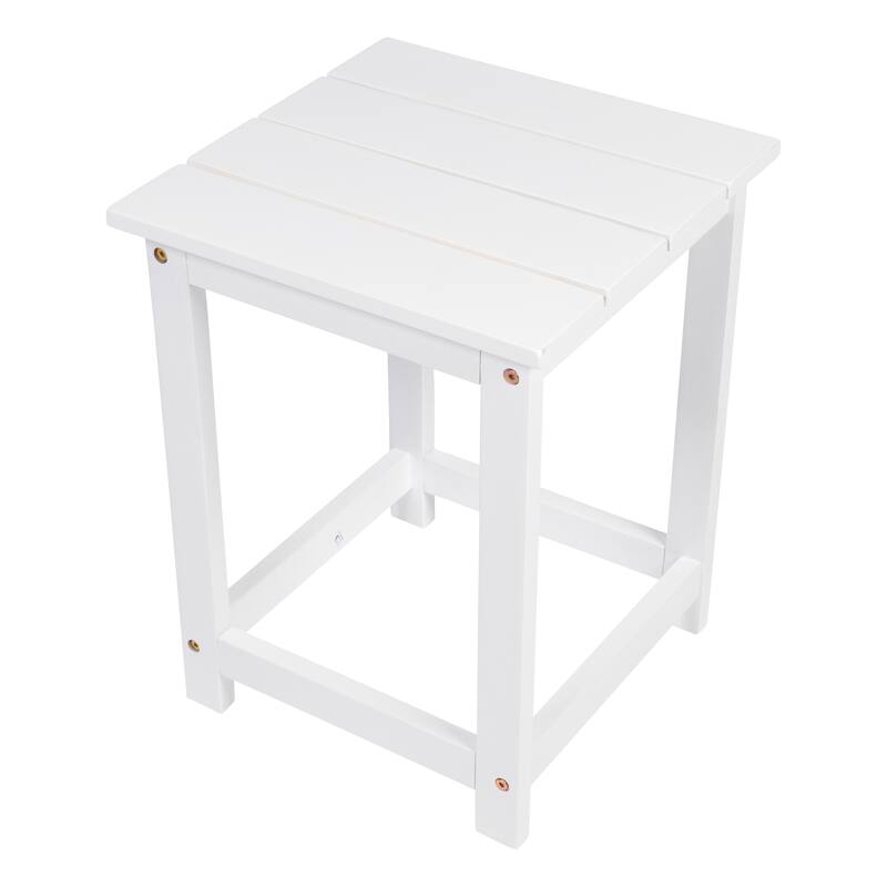 Sonoma Modern Outdoor Acacia Side Table - White