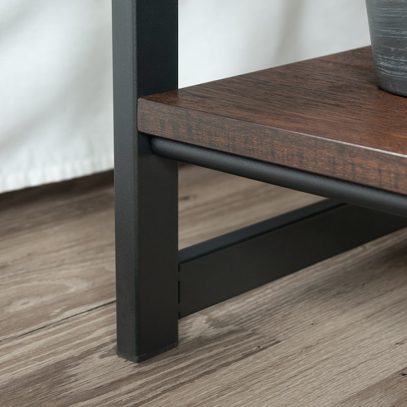 Wood Side Table Nightstand with Drawer, Brown