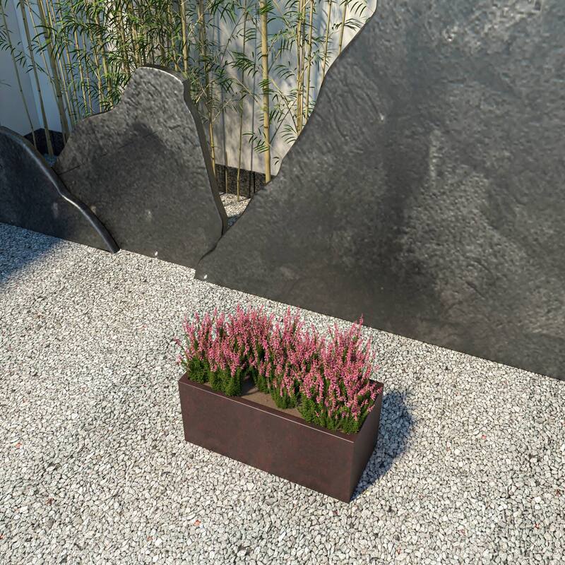 Bloom Rectangular Planter in Fiberstone and MgO Clay for Indoor Outdoor