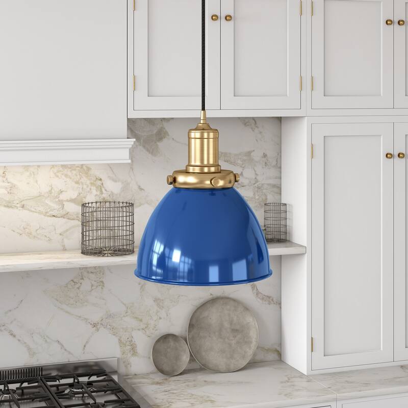 Madison 8" Wide Pendant with Metal Shade