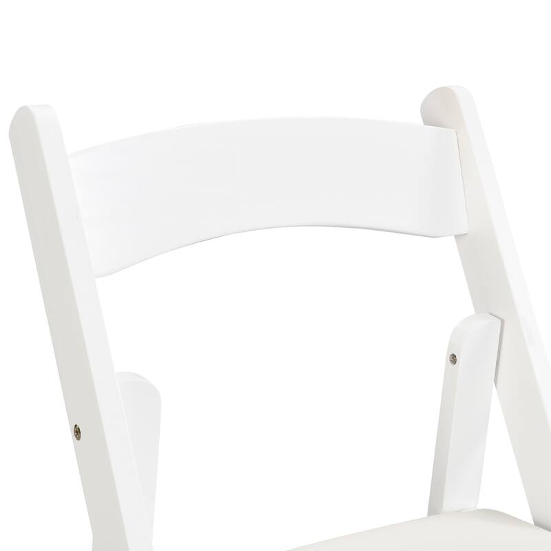 Beige+White 16.1" Folding Accent Chair (Set of 4)
