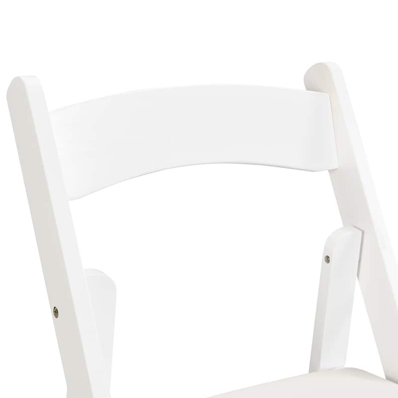 Upholstered Folding Chair,Space Saving, Easy To Carry, ,4PCS,Beige cushion/white shelf,Dining room