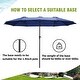 preview thumbnail 13 of 43, Ainfox 15Ft Patio Umbrella with Crank Without Base