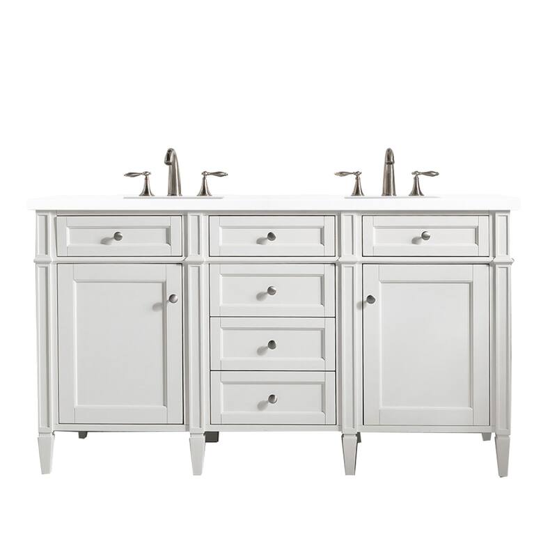James Martin Vanities 650-V60D-3WZ Brittany 60" Double Basin Poplar