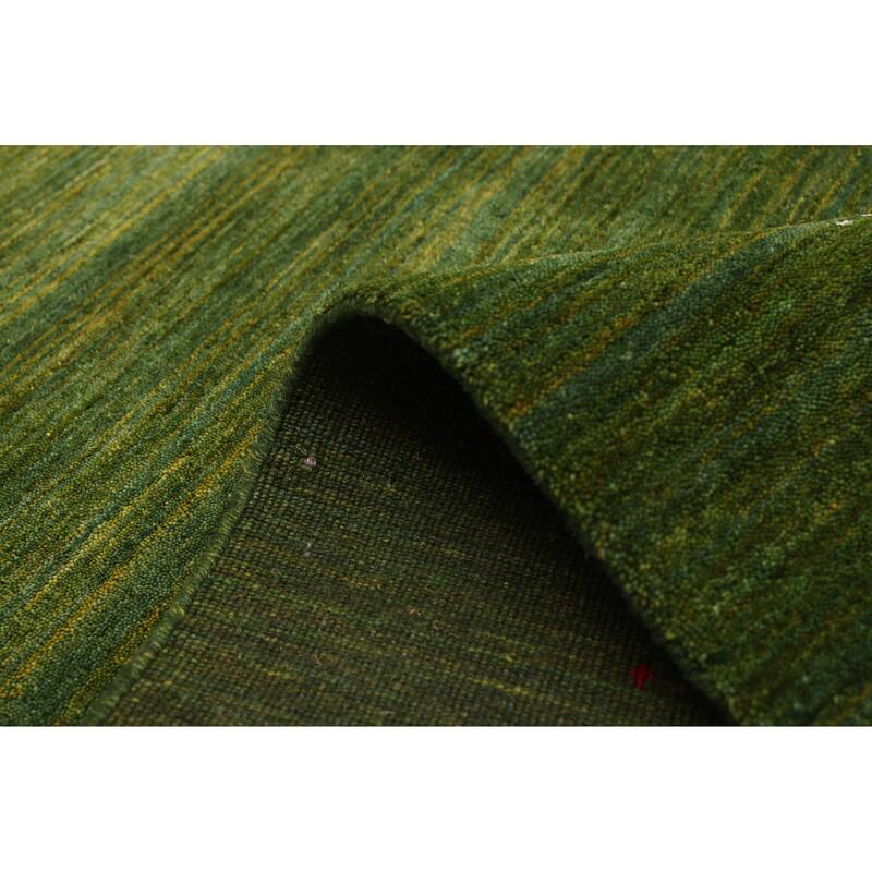 ECARPETGALLERY Hand Loomed Kashkuli Gabbeh Green Wool Rug - 5'0 x 7'11