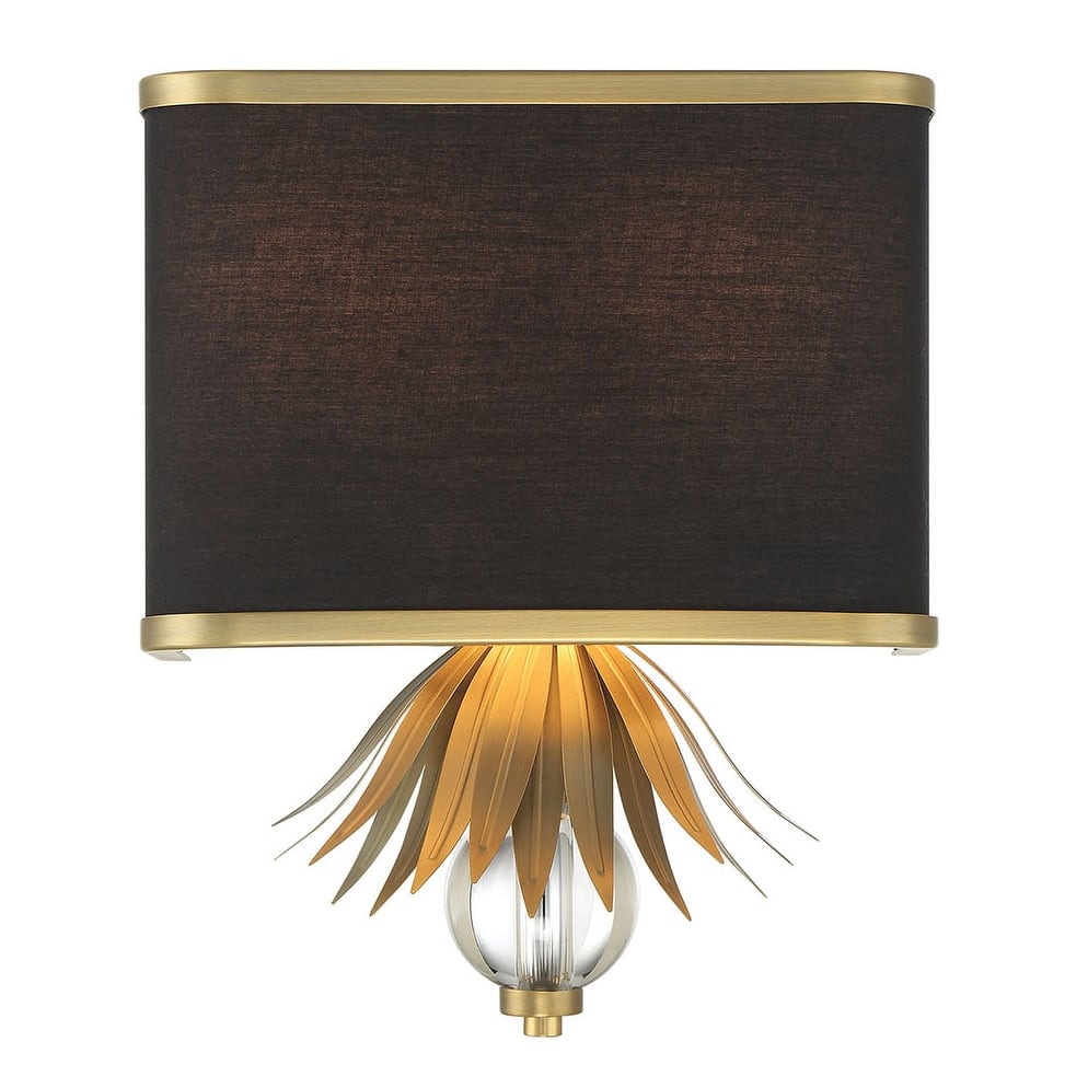 Minka Lavery 4582 Caprio 2 Light 13" Tall Wall Sconce with Cloth Shade