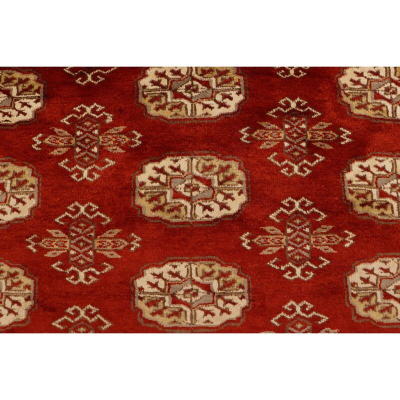 Tribal Bokhara Bentley Rust/Beige Hand Knotted Wool Rug - 4'2'' x 6'0''