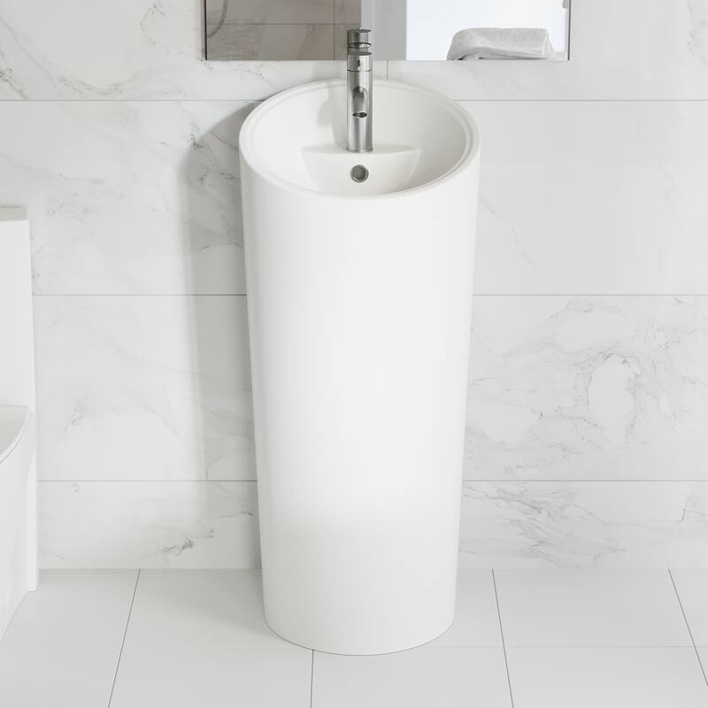St. Tropez One Piece Circular Pedestal Sink