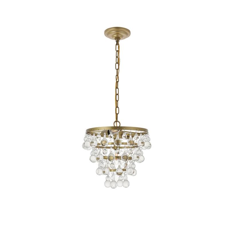 Kora 3-light Crystal Droplet Pendant Lamp