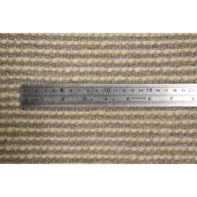 Hand Knotted Oriental 100% Wool Carpet Modern Geometric Beige & Ivories Modern Gotti Design Area Rug - 8' 8'' X 4' 11''