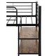 preview thumbnail 9 of 7, Twin Size Metal Loft Bed with 1 Rolling Desk and 2 Shelves, Black