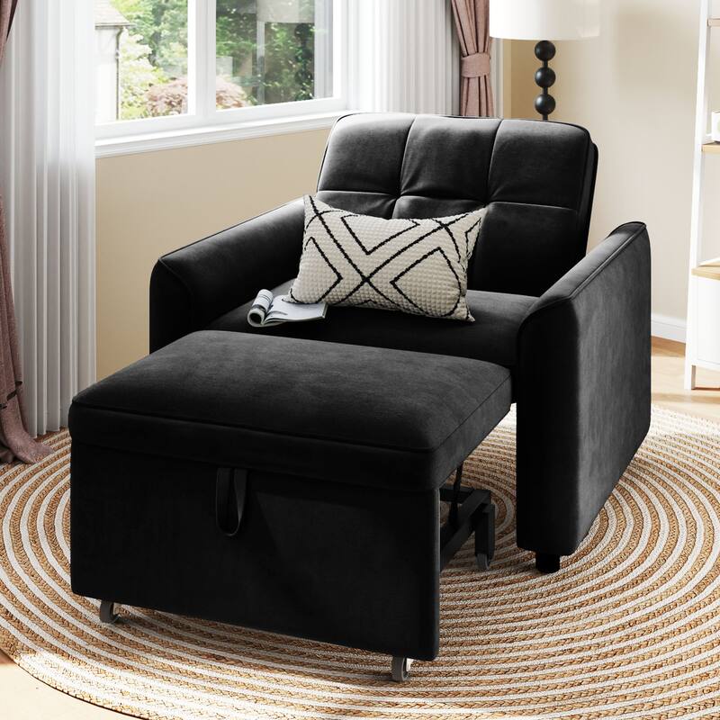 Moasis 3-in-1 Adjustable Sleeper Sofa Bed, Pull Out Chair Sofa for Living Room