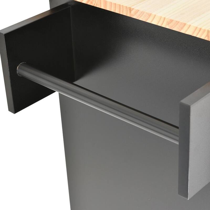 Rolling Mobile Kitchen Island with Wheels Drop Leaf, Solid Wood Top